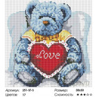 Количество цветов и сложность Медвежонок с сердцем Алмазная вышивка мозаика на подрамнике Белоснежка 251-ST-S