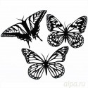 Бабочки Чипборды для скрапбукинга, кардмейкинга Белоснежка
