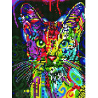 Кошка поп-арт Алмазная мозаика на подрамнике