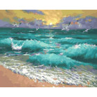 Морской прибой Раскраска картина по номерам на холсте
