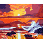 Бушующее море Раскраска картина по номерам на холсте