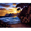 Бурное море Раскраска картина по номерам на холсте