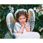  Ангел в саду Алмазная мозаика на подрамнике LG098