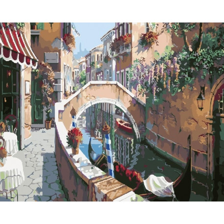  Канал Венеции Раскраска картина по номерам на холсте CG882