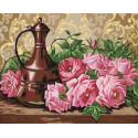 Аромат роз Раскраска картина по номерам на холсте