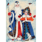  Дед Мороз и Снегурочка Набор для вышивания Золотое Руно СО-015