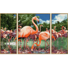  Фламинго Триптих Раскраска по номерам Schipper (Германия) 9260782