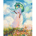 Дама с зонтиком (репродукция Клод Моне) Раскраска картина по номерам Schipper (Германия)