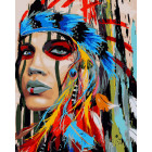  Вождь индейцев Раскраска картина по номерам на холсте ZX 21153