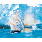  Морской бой Раскраска картина по номерам на холсте ZX 21026