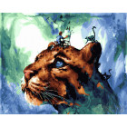  Фэнтези со львом Раскраска картина по номерам на холсте ZX 20953