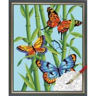 * Бабочки и бамбук 91258 Раскраска по номерам Dimensions 