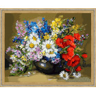 N118 Цветы в вазе Раскраска картина по номерам на холсте