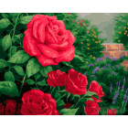  Красная роза Раскраска картина по номерам на холсте ZX 21161