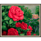 N143 Красная роза Раскраска картина по номерам на холсте