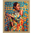 N118 Африканская принцесса Раскраска картина по номерам на холсте