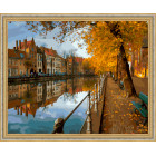 N118 Брюгге осенью Раскраска картина по номерам на холсте