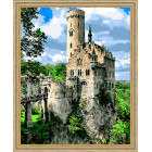 N118 Рыцарский замок в Германии Раскраска картина по номерам на холсте