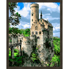 N181 Рыцарский замок в Германии Раскраска картина по номерам на холсте