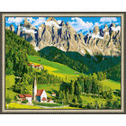 N143 Альпийские луга Раскраска картина по номерам на холсте