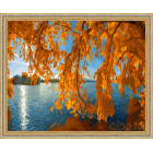 N118 Осень на пруду Раскраска картина по номерам на холсте