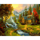  Осенний пейзаж Раскраска картина по номерам на холсте ZX 21063