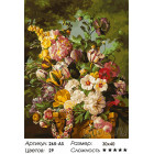 Сложность и количество красок Букет в саду Раскраска картина по номерам на холсте Белоснежка 265-AS