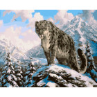  Снежный хищник Раскраска картина по номерам на холсте ZX 20775