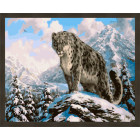 N181 Снежный хищник Раскраска картина по номерам на холсте