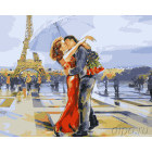  Влюбленные в Париже Раскраска картина по номерам на холсте ZX 20383