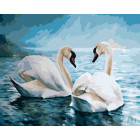  Прекрасные лебеди Раскраска картина по номерам на холсте ZX 20182