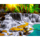  Тайский водопад Раскраска картина по номерам на холсте ZX 20650