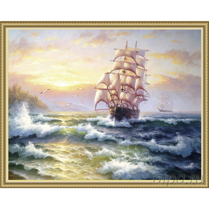 Картина мозаика алмазная море