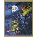  Синий попугай Алмазная вышивка мозаика на подрамнике  EW10156