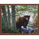  Медведь в лесу Алмазная вышивка мозаика на подрамнике  EW10115