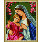  Богородица и младенец Алмазная вышивка мозаика на подрамнике  EW10046