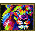 Радужный лев Алмазная вышивка мозаика на подрамнике  EW10055
