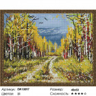 Количество цветов и сложность Осенняя дорога Алмазная вышивка мозаика на подрамнике  EW10097