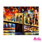 Картинка с коробки Бруклинский мост Раскраска картина по номерам на холсте KH0185