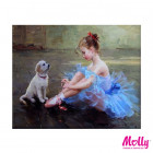 Картинка с коробки Маленькая балерина Раскраска картина по номерам на холсте KH0191