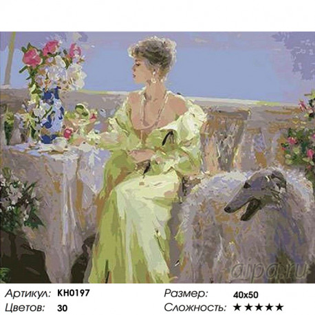 Количество цветов и сложность Воплощение женственности Раскраска картина по номерам на холсте KH0197
