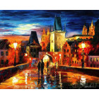  Ночь в Праге Раскраска картина по номерам на холсте KH0148