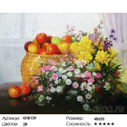 Количество цветов и сложность Натюрморт с яблоками Раскраска картина по номерам на холсте KH0159