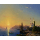  Вид Константинополя и Босфора Раскраска картина по номерам на холсте KH0167