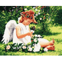Ангел на лугу Раскраска картина по номерам на холсте