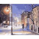  Морозный вечер Раскраска картина по номерам на холсте MG2079