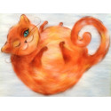 Рыжий кот Картина из шерсти Toyzy