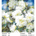 Хризантемы Раскраска картина по номерам на холсте