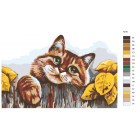 Раскладка Деревенский кот Раскраска картина по номерам на холсте A210