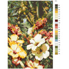 Раскладка Тропические цветы Раскраска картина по номерам на холсте F21
